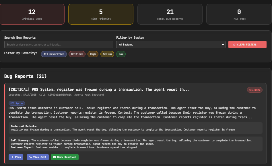 Dashboard Screenshot
